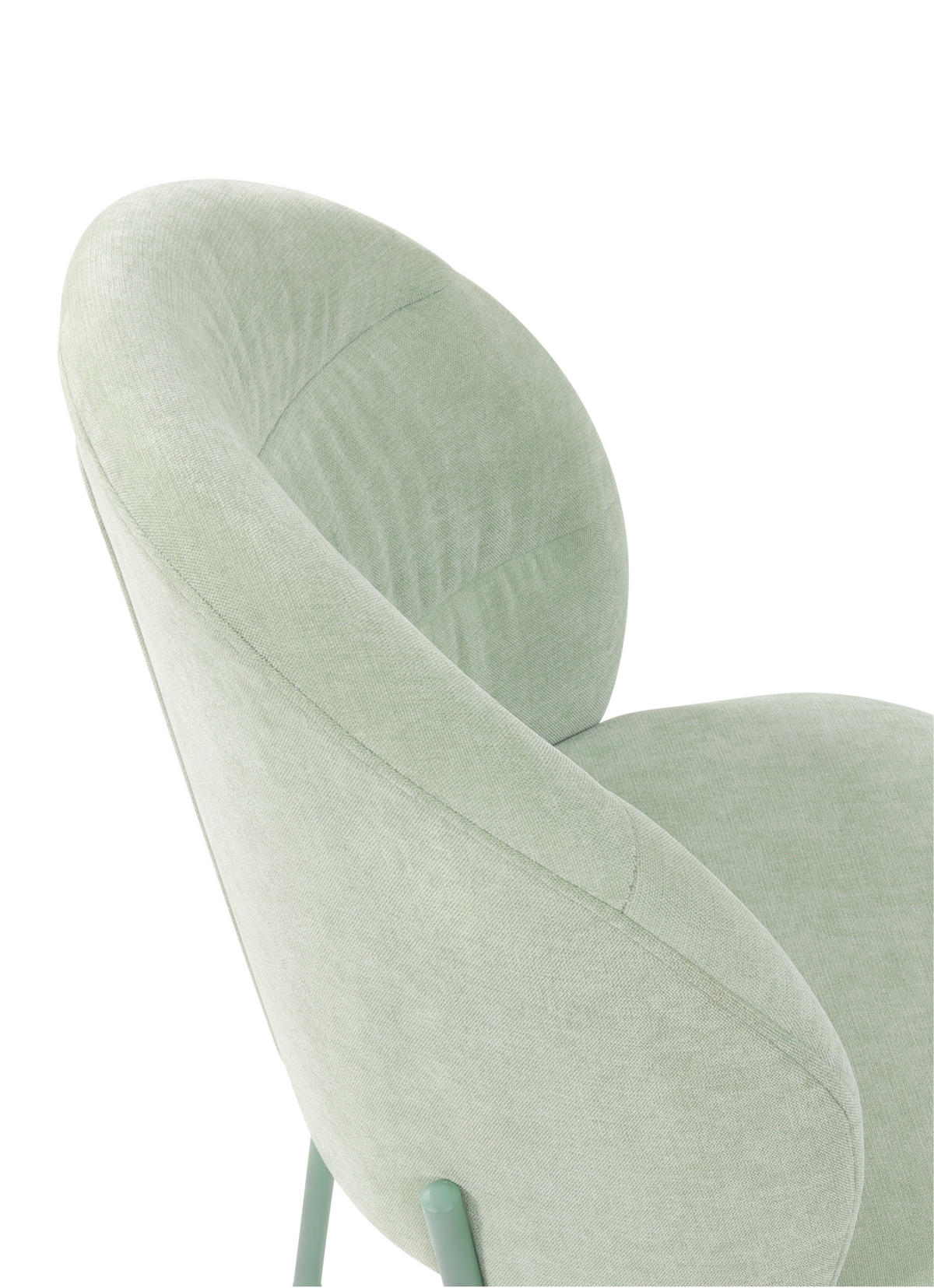 STUHL  in Stahl Chenille Metall, Textil  - Salbeigrün, Basics, Textil/Metall (51/83/59cm) - Tom Tailor