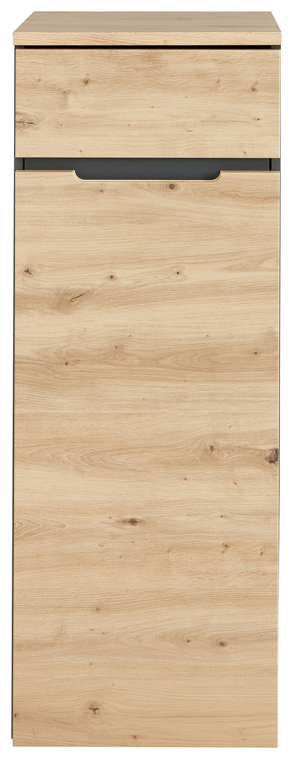 ARHIVSKA OMARA barve grafita, hrast artisan - barve grafita/hrast artisan, Moderno, leseni material (45/122/38cm) - Voleo