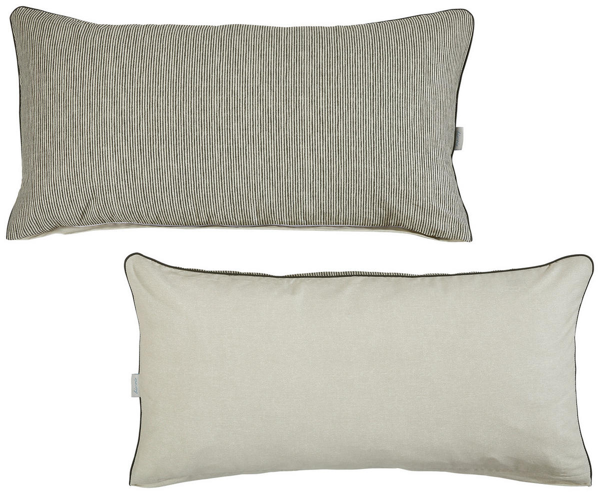 KISSENHÜLLEN-SET 40/80 cm  - Taupe, Textil (40/80cm) - Bio:Vio