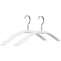KLEIDERBÜGELSET 2-TEILIG Metall, Kunststoff  - Silberfarben/Weiß, Basics, Kunststoff/Metall (44/17,5/3,5cm)