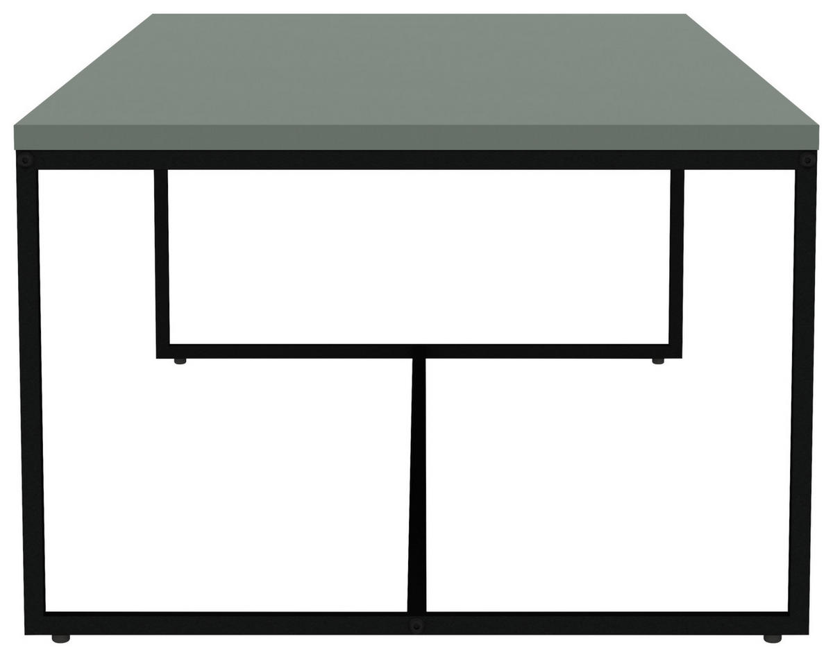 COUCHTISCH Lipp 120/60/40 cm rechteckig Dunkelgrün  - Dunkelgrün/Schwarz, Design, Holzwerkstoff/Metall (120/60/40cm)