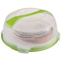 KUCHENTRANSPORTBOX 34,5/15,5 cm  - Transparent/Grün, Basics, Kunststoff (34,5/15,5cm) - Homeware Profession.