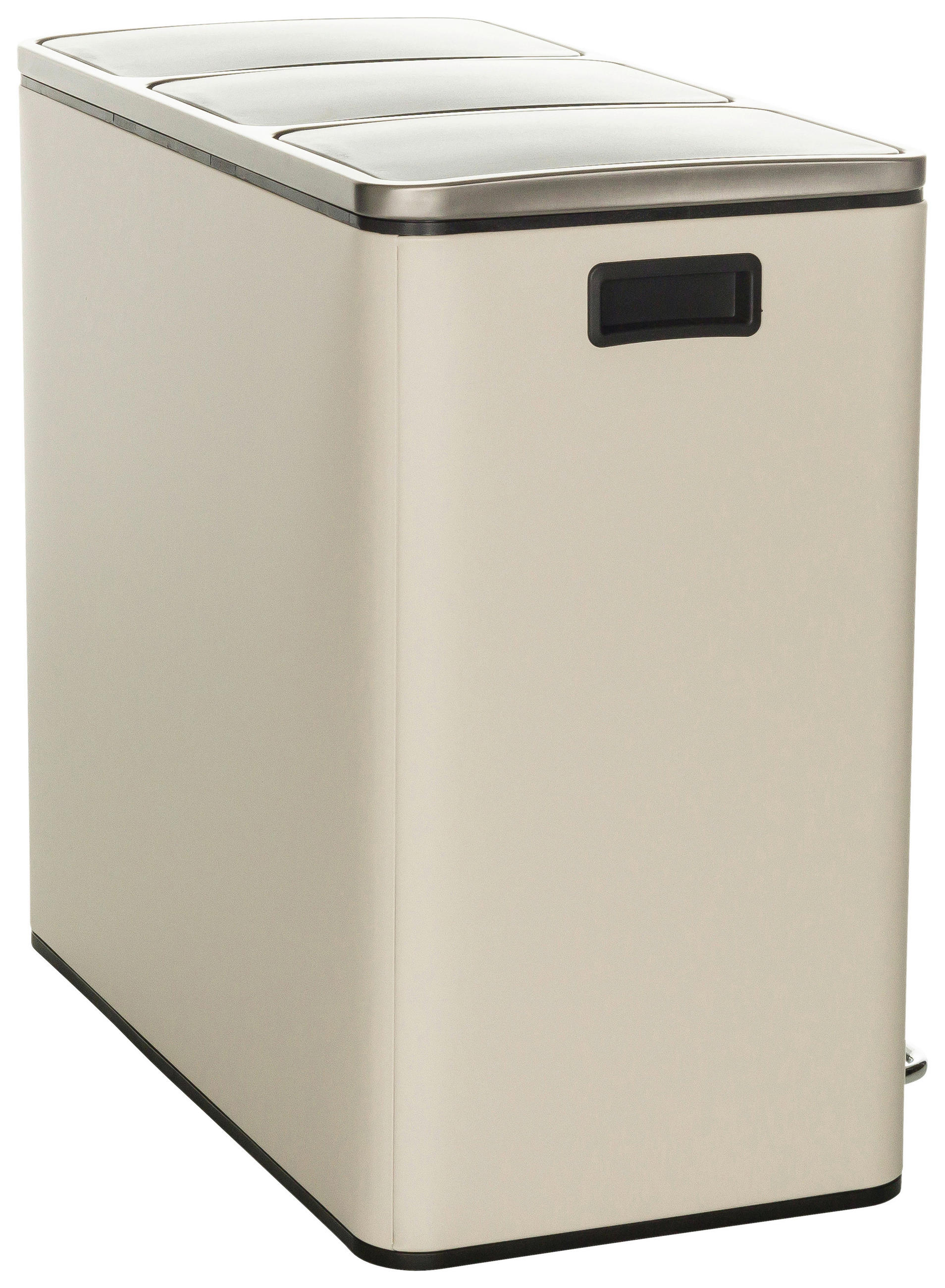 ABFALLSAMMLER 18 l  Metall  - Beige/Schwarz, Basics, Kunststoff/Metall (61/56/31,5cm) - MID.YOU