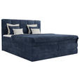 BOXSPRINGBETT 180/200 cm  in Blau  - Blau/Schwarz, Design, Kunststoff/Textil (180/200cm) - Esposa