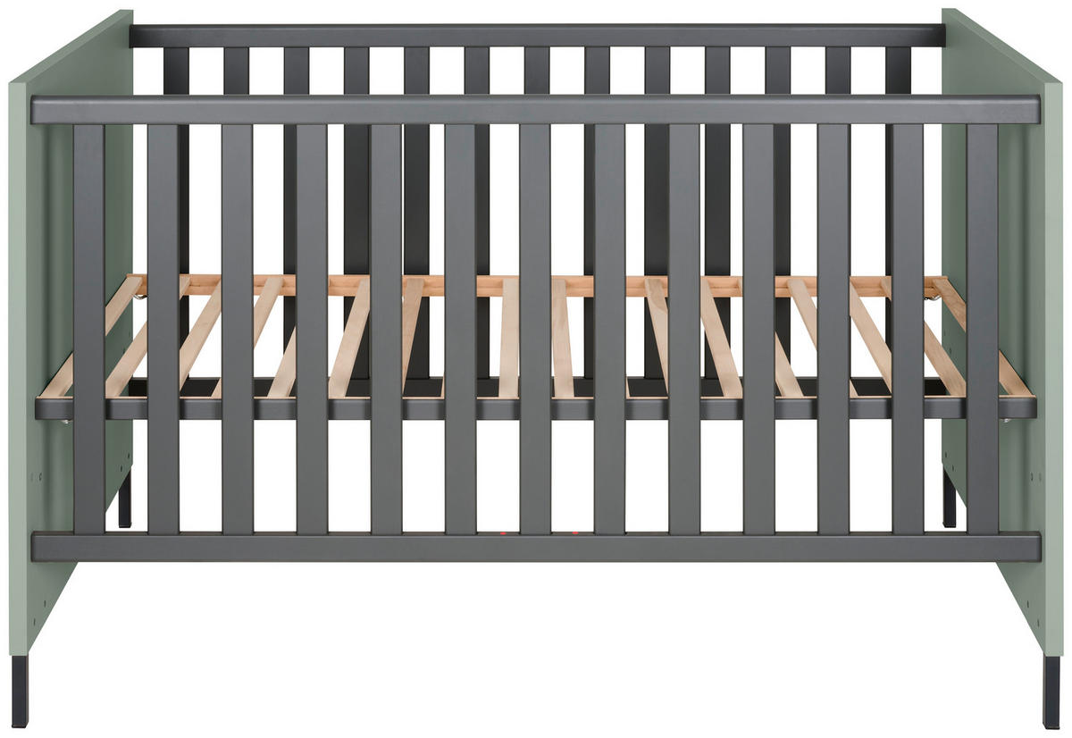 KREVETAC  MIA  - zelena/antracit, Osnovno, drvo/pločasti materijal (70/140cm) - Jimmylee