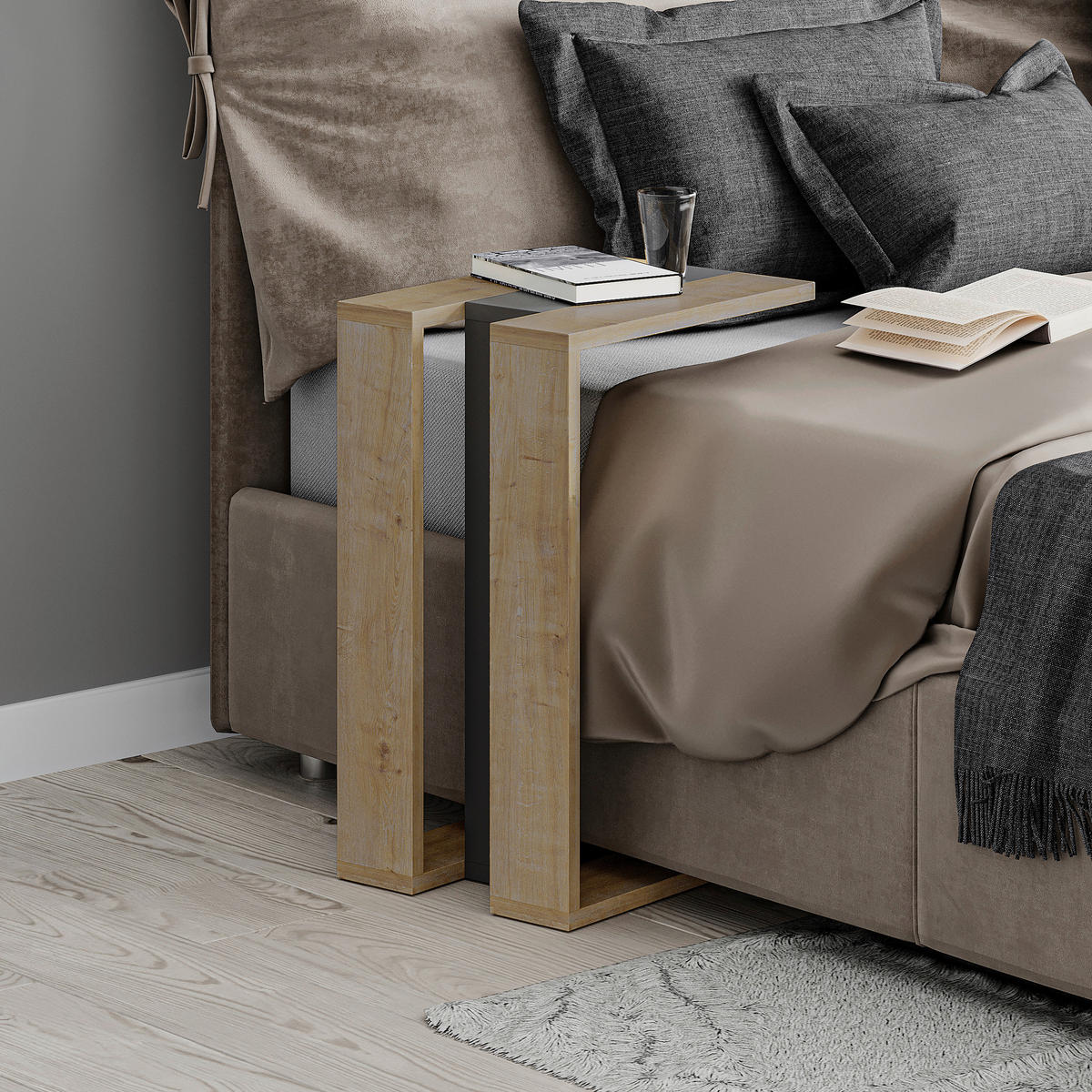 BEISTELLTISCH in Holzwerkstoff 30/40/57 cm  - Eichefarben, Design, Holzwerkstoff (30/40/57cm) - Livetastic