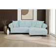 ECKSOFA  in Plüsch Mintgrün  288/190 cm  - Dunkelbraun/Mintgrün, KONVENTIONELL, Holz/Textil (288/190cm) - Carryhome