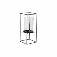 WINDLICHT - Klar/Schwarz, LIFESTYLE, Glas/Metall (13/13/30cm)