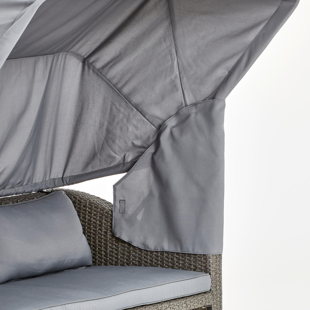 GARTENMUSCHEL 146/74/144 cm  - Grau, MODERN, Kunststoff/Textil (146/74/144cm) - Ambia Garden