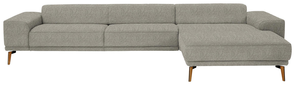 ECKSOFA in Flachgewebe Braun, Grün  - Wildeiche/Braun, Design, Holz/Textil (334/193cm) - Niels Andersson