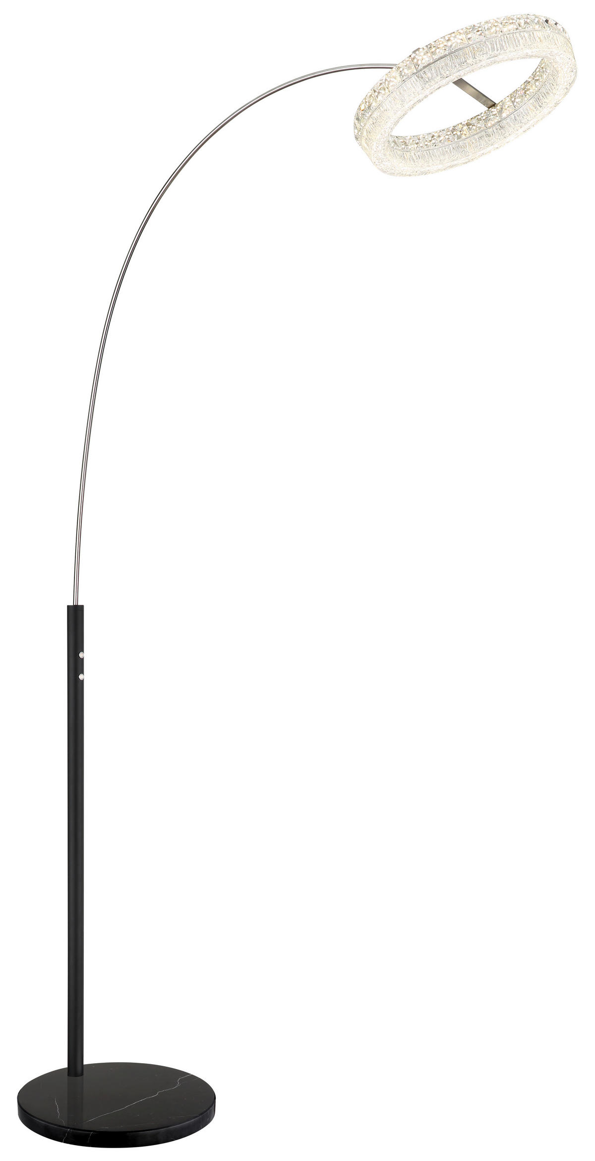 LED-STEHLEUCHTE 92,5/40/190 cm    - Klar/Schwarz, Design, Glas/Kunststoff (92,5/40/190cm) - Globo