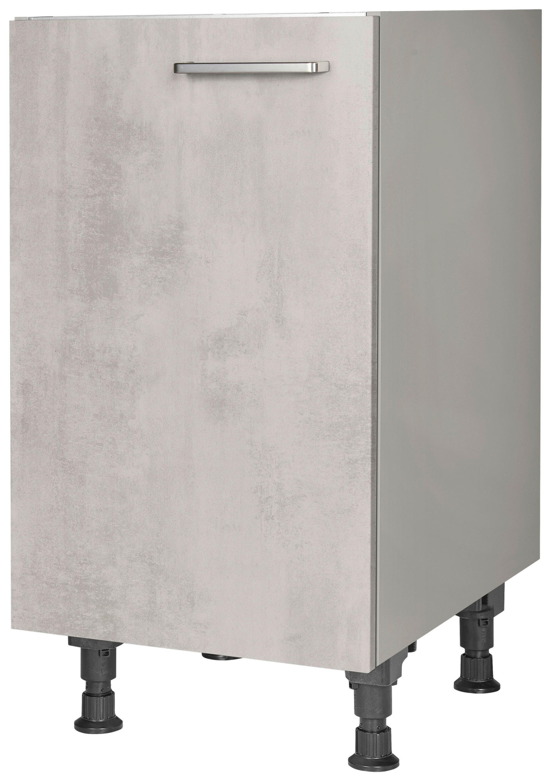 SPÜLENUNTERSCHRANK 45/87/56 cm  in Hellgrau  - Edelstahlfarben/Hellgrau, MODERN, Holzwerkstoff/Metall (45/87/56cm) - Nobilia