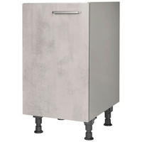 SPÜLENUNTERSCHRANK 45/87/56 cm  in Hellgrau  - Edelstahlfarben/Hellgrau, MODERN, Holzwerkstoff/Metall (45/87/56cm) - Nobilia