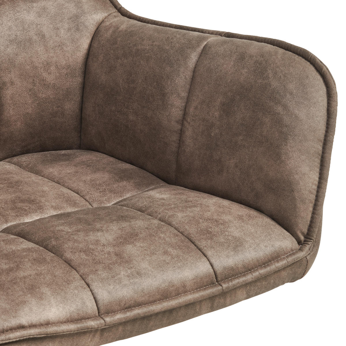 ARMLEHNSTUHL  Sitzfläche 360° drehbar Webstoff  - Eichefarben/Braun, Basics, Holz/Textil (61/85/63cm) - MID.YOU