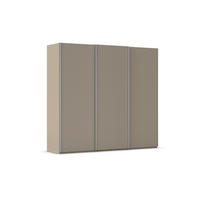 SCHWEBETÜRENSCHRANK 242/223/69 cm,  in Alufarben, Fango, 3 Tür(en)  - Fango/Alufarben, Basics, Holzwerkstoff/Metall (242/223/69cm) - Rauch Möbel