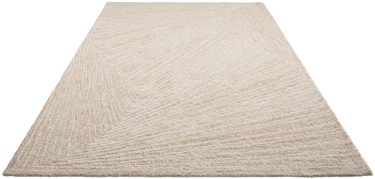 TUFTTEPPICH 160/230 cm Braun, Creme rechteckig  - Creme/Braun, Natur, Textil (160/230cm) - Novel