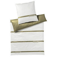 WENDEBETTWÄSCHE Logo Stripes Makosatin 135/200 cm  - Olivgrün/Grün, KONVENTIONELL, Textil (135/200cm) - Joop!