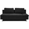 SCHLAFSOFA in Flachgewebe Schwarz  - Chromfarben/Schwarz, Design, Holz/Textil (205/77-93/99cm) - Novel