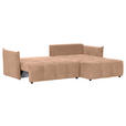 ECKSOFA Rosa Plüsch Zierkissen, Rückenkissen, Bettkasten, Schlaffunktion, Rücken echt, Liegefläche im Originalstoff  - Schwarz/Rosa, KONVENTIONELL, Kunststoff/Textil (253/192cm) - Carryhome