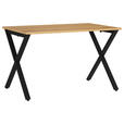 SCHREIBTISCH 120/80/75 cm Schwarz, Eichefarben, Hellbraun  - Hellbraun/Eichefarben, MODERN, Holzwerkstoff/Metall (120/80/75cm) - Novel