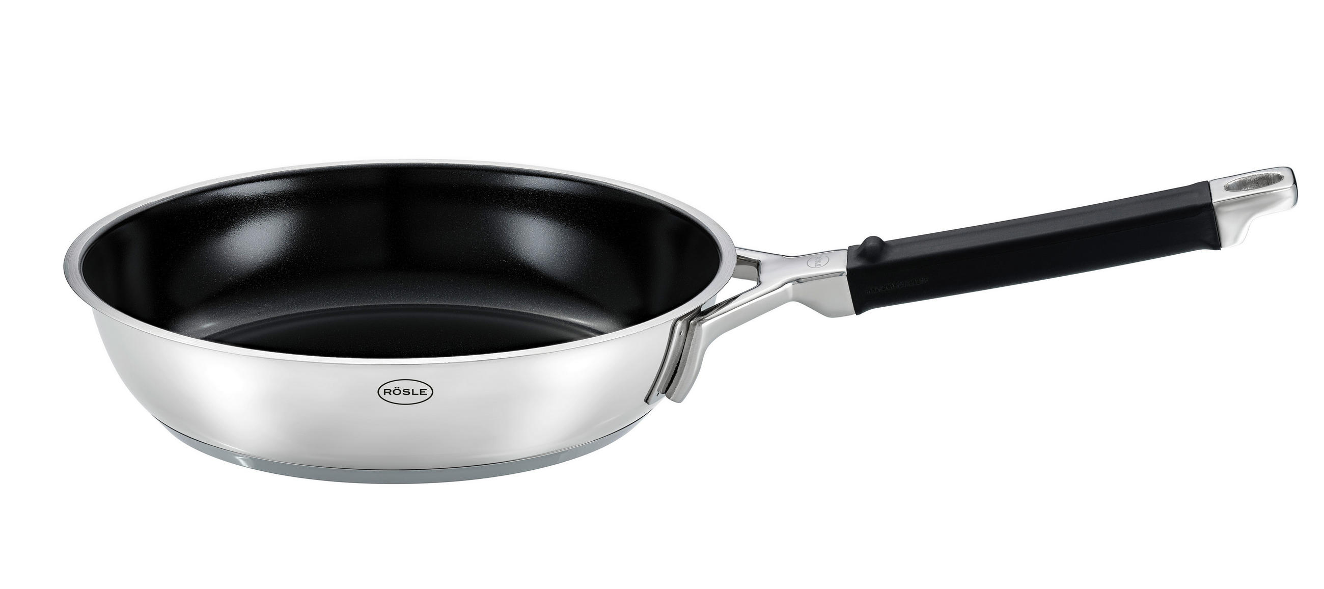 PÁNEV NA SMAŽENÍ  vrstva z keramiky  24 cm  - černá, Basics, kov (24cm) - Rösle
