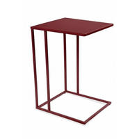 BEISTELLTISCH 43/38/62 cm Bordeaux rechteckig  - Bordeaux/Creme, Basics, Metall (43/38/62cm) - Xora
