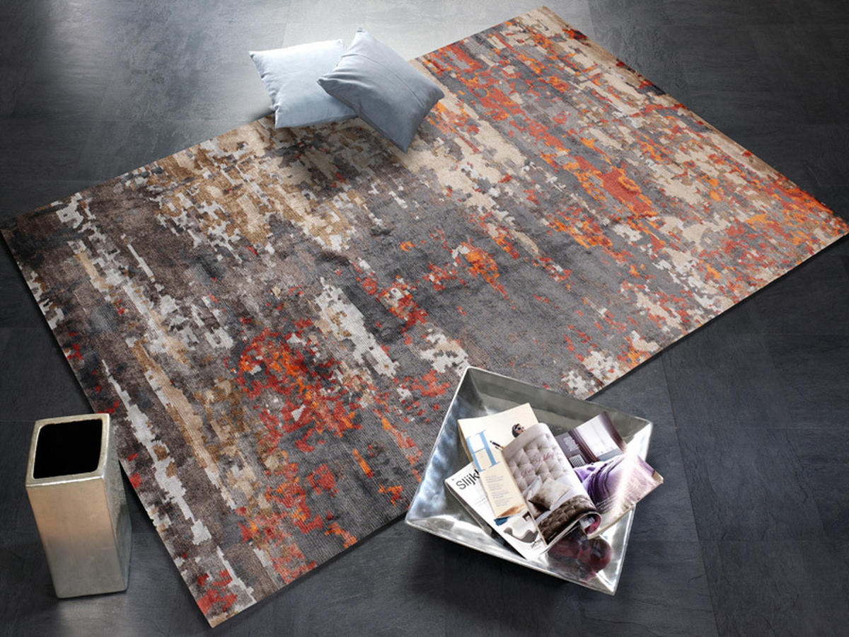 ORIENTTEPPICH 250/350 cm Angeles Pilano Grau, Orange, Beige  - Beige/Orange, Design, Textil (250/350cm) - Musterring