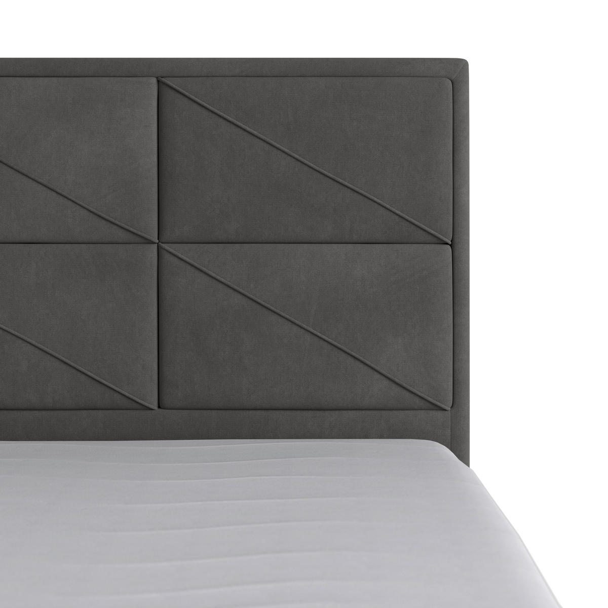 BOXSPRINGBETT 140/200 cm  in Anthrazit  - Anthrazit, Modern, Holz/Kunststoff (140/200cm) - MID.YOU