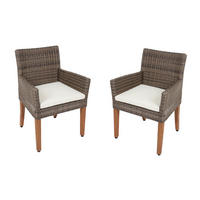 GARTENSESSEL Holz, Metall, Kunststoff, Textil Naturfarben, Beige  - Beige/Naturfarben, Basics, Holz/Kunststoff (65/87/60cm) - Gardenson