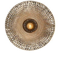 DECKENLEUCHTE Kalimantan 60/15 cm   - Hellbraun/Schwarz, Natur, Naturmaterialien/Metall (60/15cm) - Good & Mojo