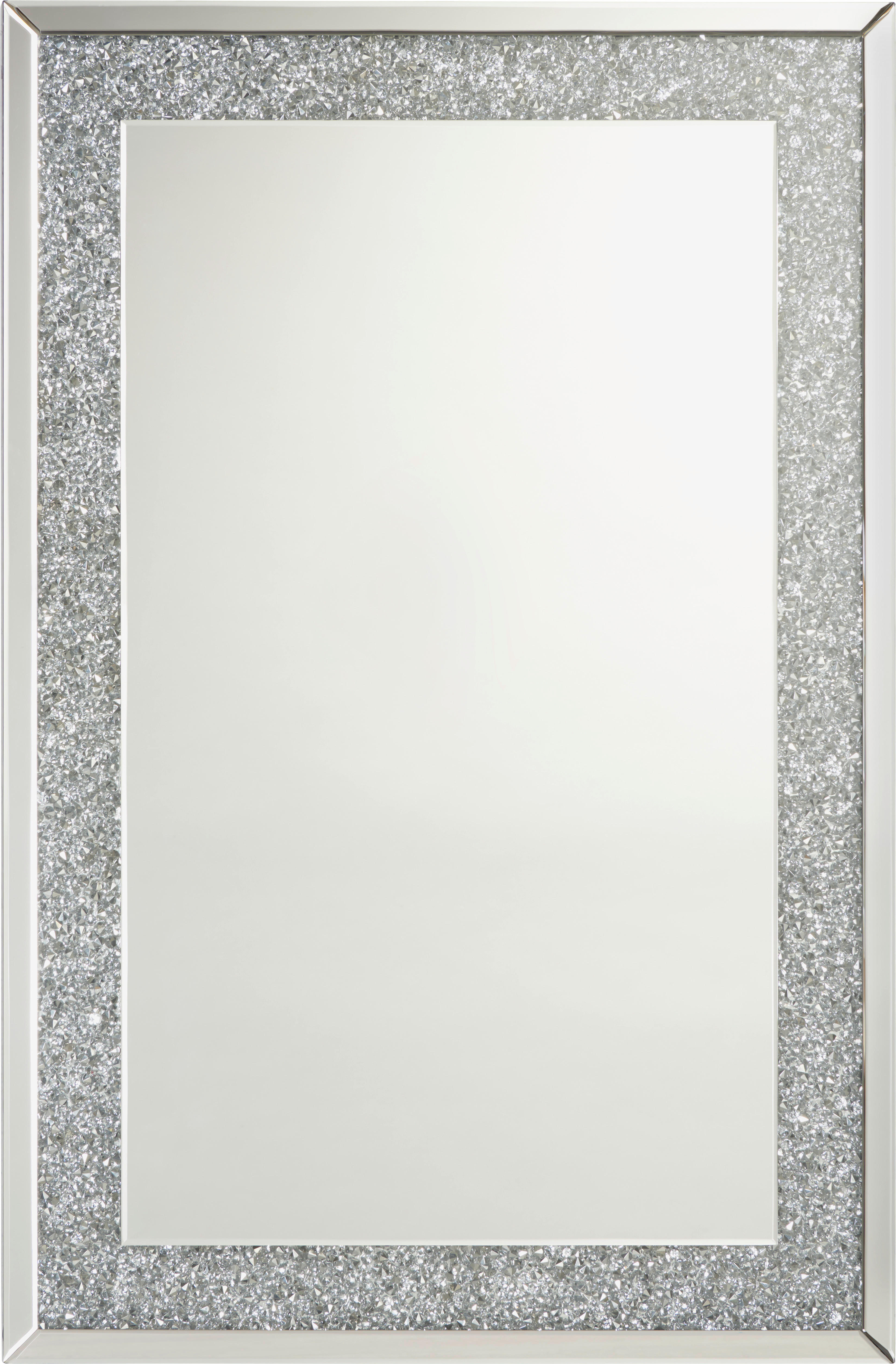 STENSKO OGLEDALO, 80/120/4 cm steklo  - srebrne barve, Design, steklo/leseni material (80/120/4cm) - Xora