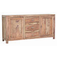 SIDEBOARD Inka  in 175/85/45 cm  - Messingfarben/Naturfarben, LIFESTYLE, Holz/Metall (175/85/45cm) - Landscape