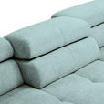 ECKSOFA Salbeigrün Flachgewebe  - Chromfarben/Salbeigrün, KONVENTIONELL, Textil/Metall (282/224cm) - Hom`in