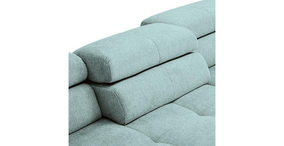 ECKSOFA Salbeigrün Flachgewebe - Chromfarben/Salbeigrün, KONVENTIONELL, Textil/Metall (282/224cm) - Hom`in
