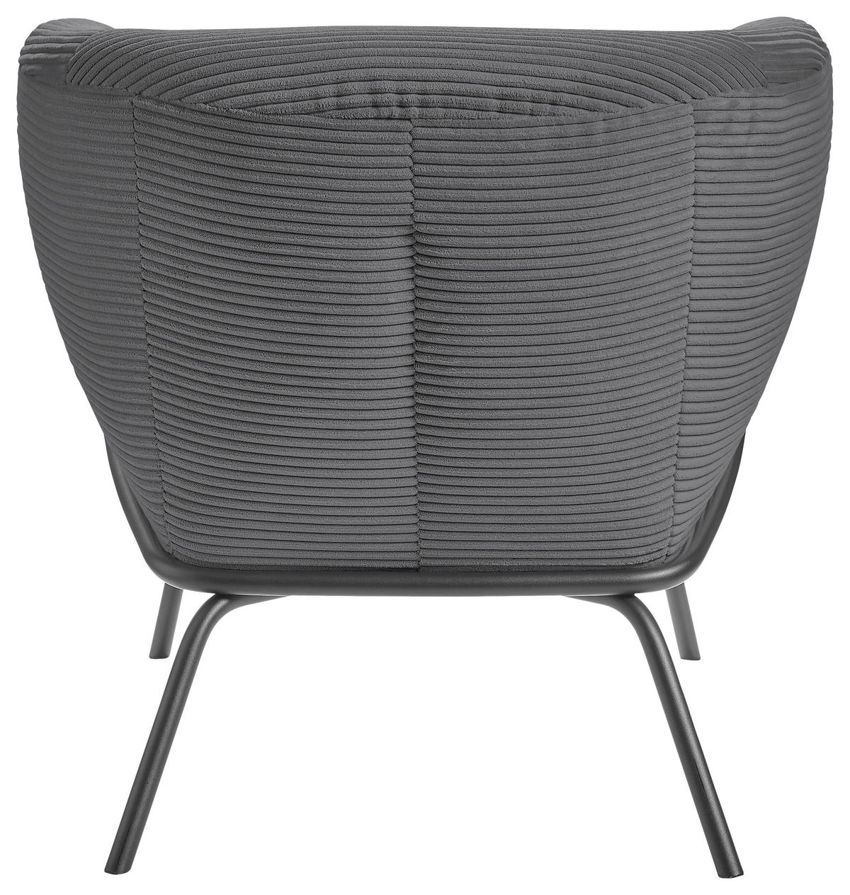 COCKTAILSESSEL Cord Dunkelgrau  - Dunkelgrau, Design, Textil (79/71/74cm) - Lomoco