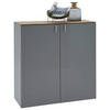 HÄNGESCHUHSCHRANK  in 93/94/36 cm  - Eichefarben/Grau, Design, Holz/Holzwerkstoff (93/94/36cm) - Dieter Knoll