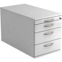 ROLLCONTAINER Weiß  - Alufarben/Weiß, KONVENTIONELL, Holzwerkstoff/Kunststoff (42,8/51,2/80cm) - Venda