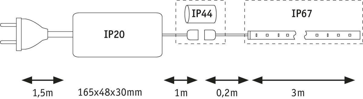 LED-STRIP 300 cm  70963  - Weiß, Basics, Kunststoff (300cm) - Paulmann