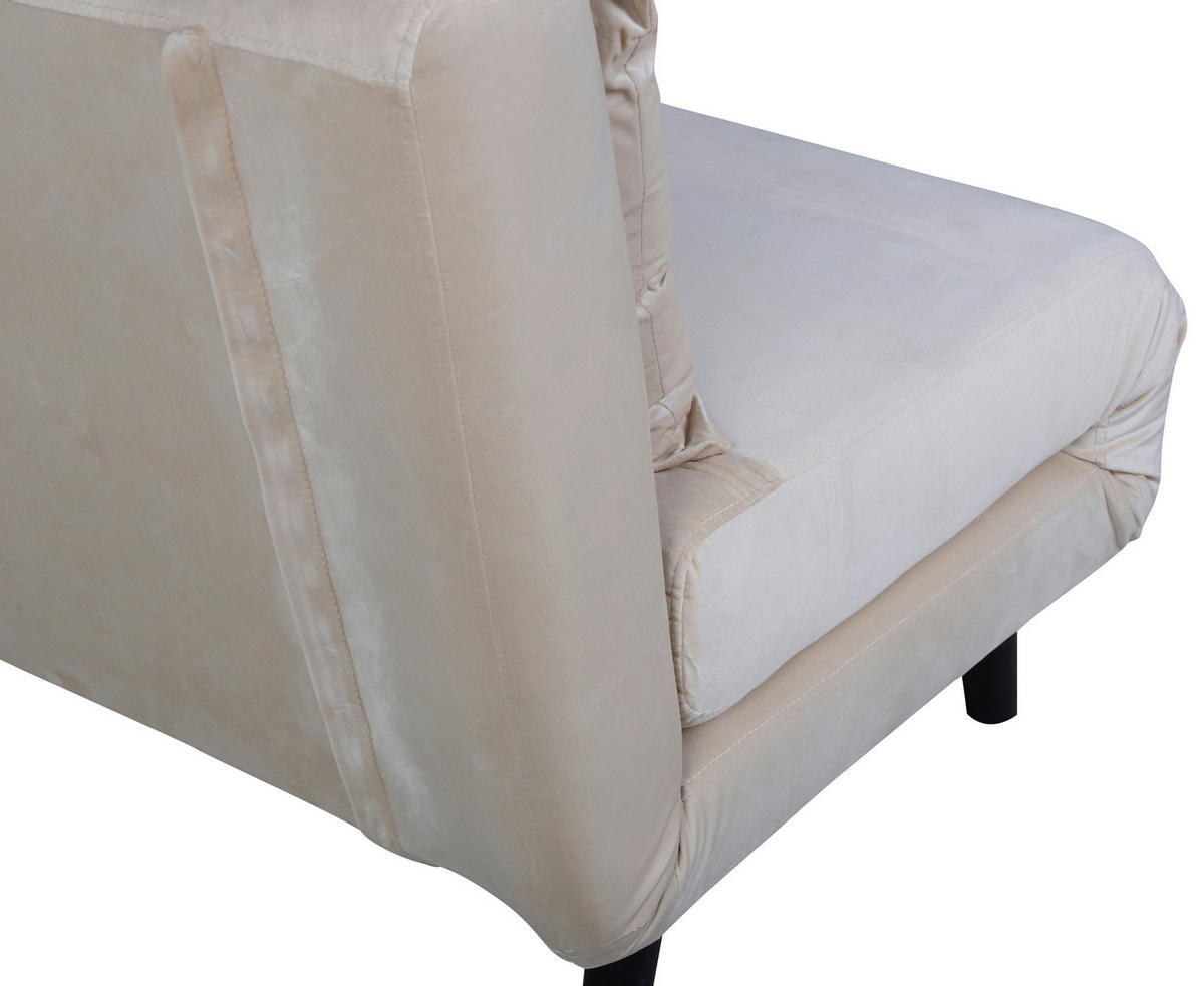 SCHLAFSOFA in Textilgeflecht Creme  - Creme, Design, Textil/Metall (120/88/80cm) - Livetastic