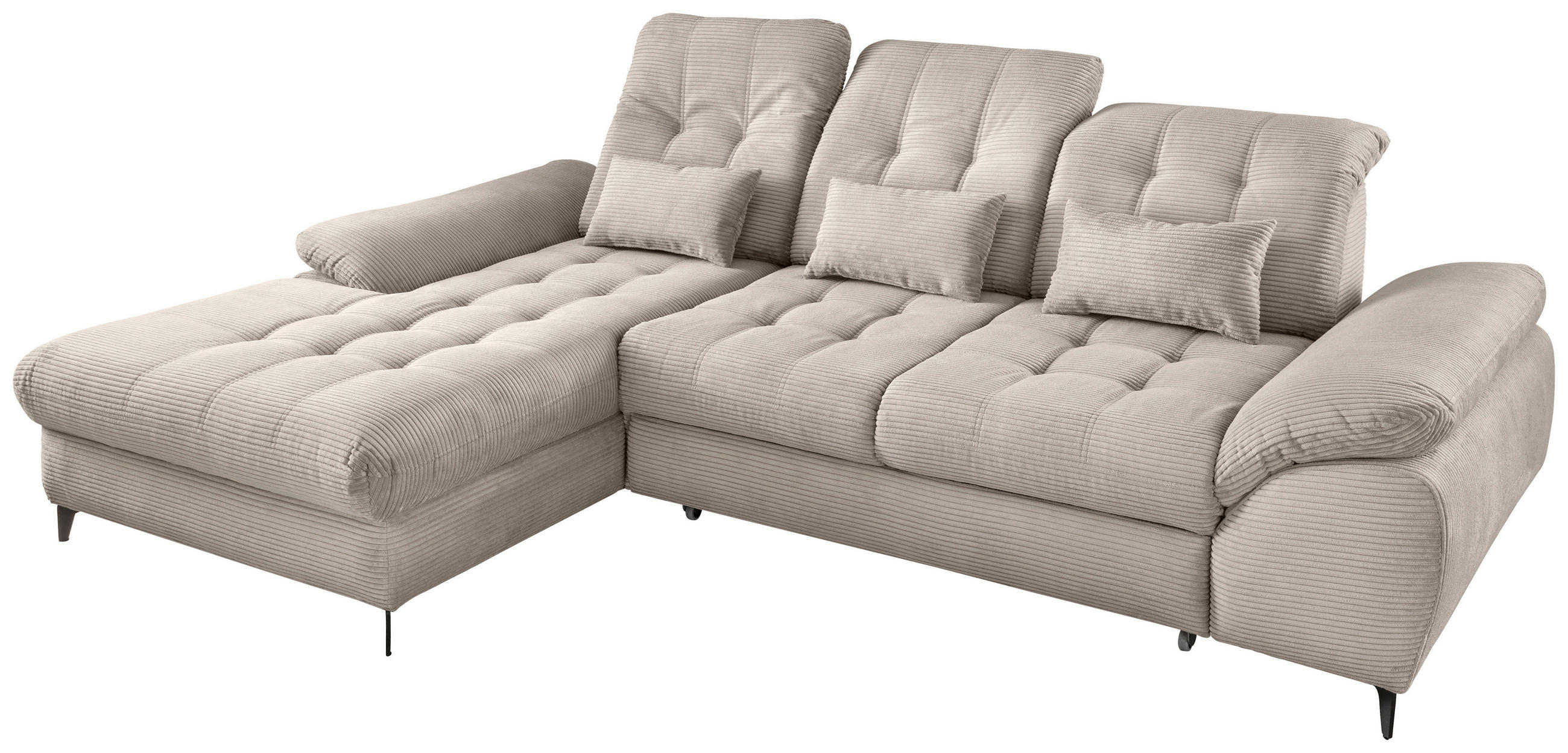 Thumbnail - Livetastic Eckschlafsofa, Beige, Textil, 4-Sitzer, Füllung: Schaumstoff, 273x189 cm, Made in EU, seitenverkehrt erhältli...