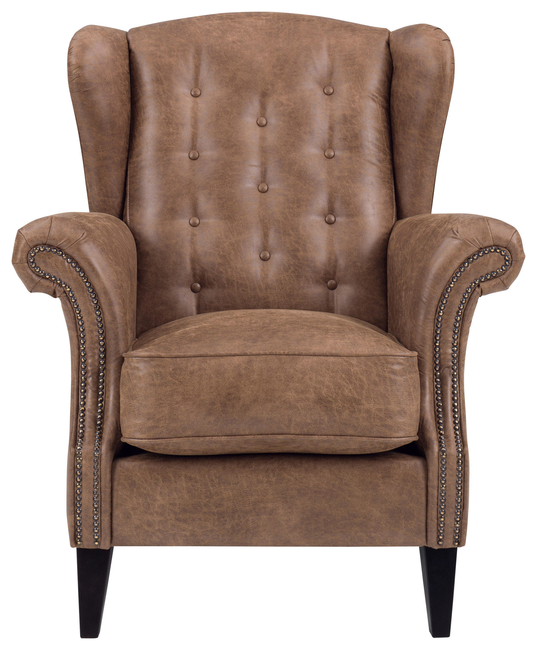 SESSEL beschichtet Braun    - Schwarz/Braun, Design, Holz/Textil (89/106/86cm)