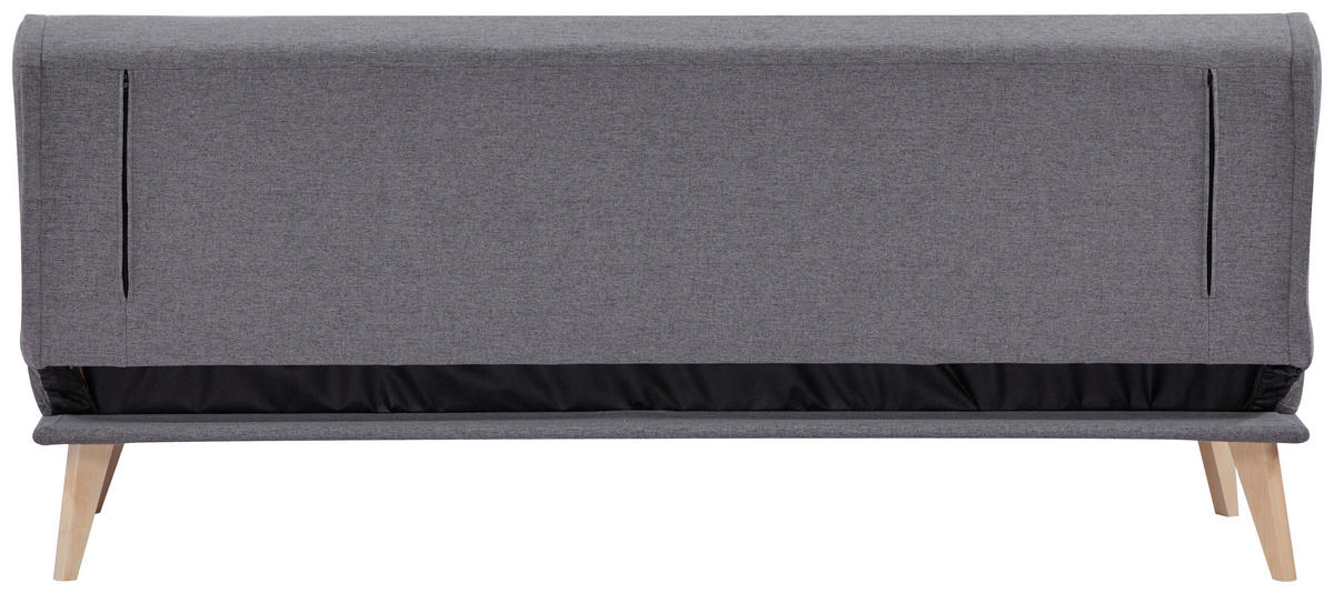 SCHLAFSOFA in Webstoff Grau  - Naturfarben/Grau, Design, Holz/Textil (180/82/83cm) - MID.YOU