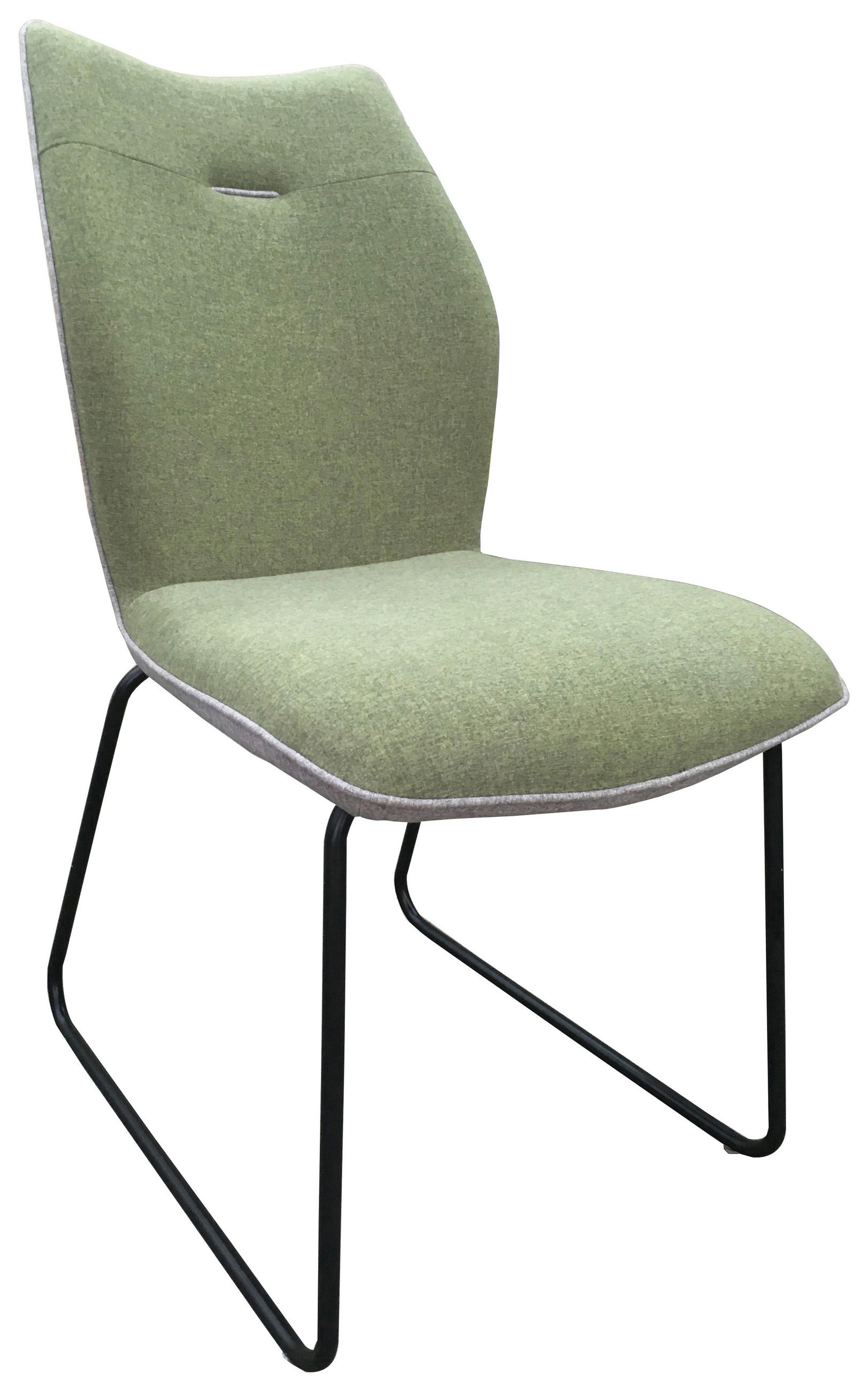 Stuhl in Textil Grau, Grün