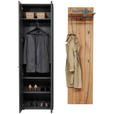 GARDEROBE  in 128,8/205,5/37,1 cm  - Wildeiche/Grau, Design, Glas/Holz (128,8/205,5/37,1cm) - Dieter Knoll