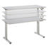 SCHREIBTISCH - Silberfarben/Grau, Design, Holzwerkstoff/Metall (120/72-119/80cm) SCHREIBTISCH - Silberfarben/Grau, Design, Holzwerkstoff/Metall (120/72-119/80cm)