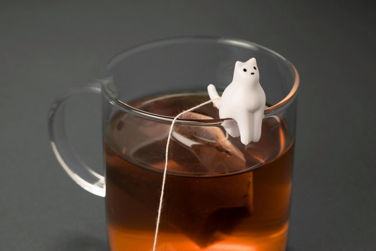 DRŽAČ VREĆICA ČAJA  - bijela/siva, Basics, prirodni materijali (1,7/3,6/3,2cm) - Kikkerland