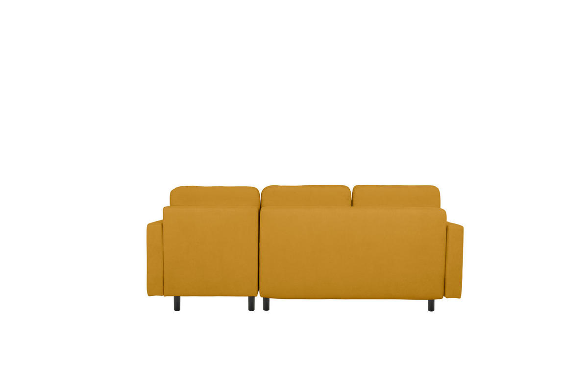 ECKSOFA in Gelb  - Gelb/Buchefarben, Design, Holz/Textil (223/157cm) - MID.YOU
