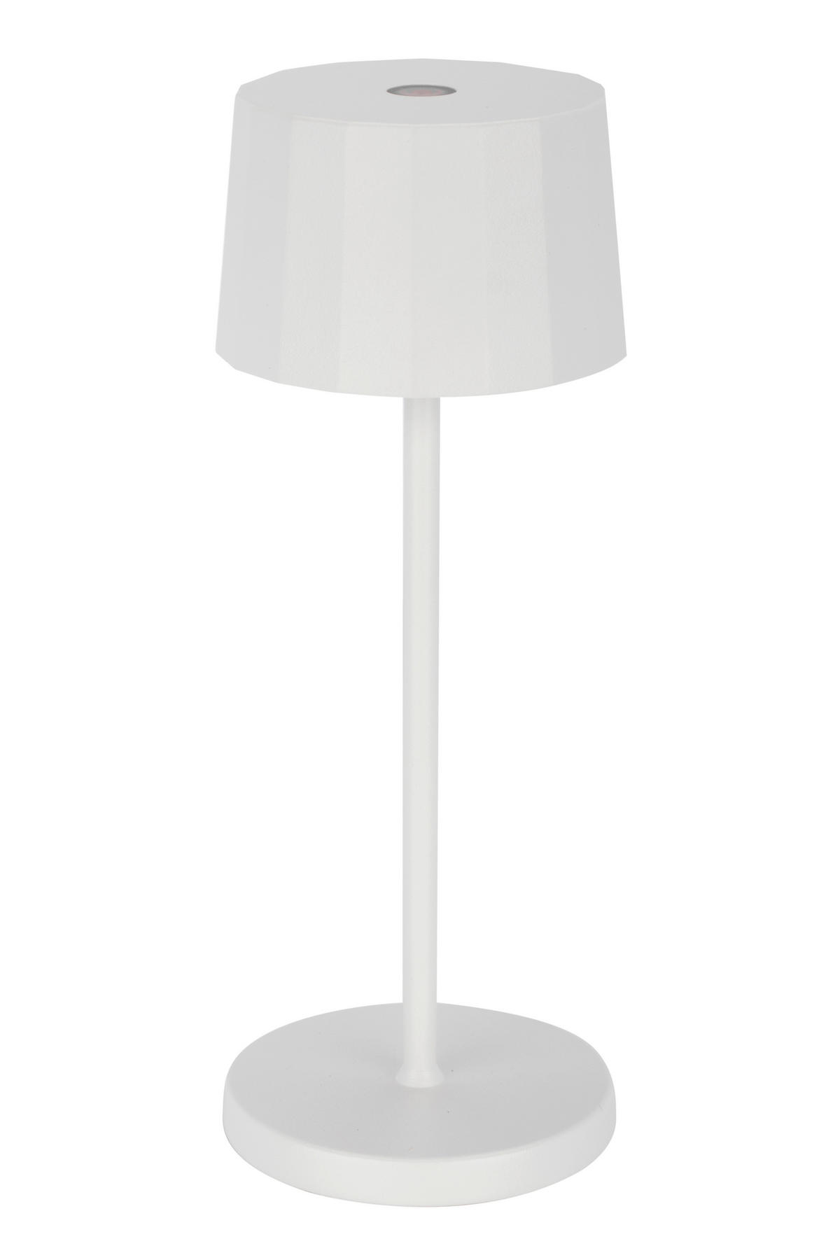 AKKU-TISCHLEUCHTE 7,5/20 cm  - Weiß, Design, Kunststoff/Metall (7,5/20cm) - Dieter Knoll