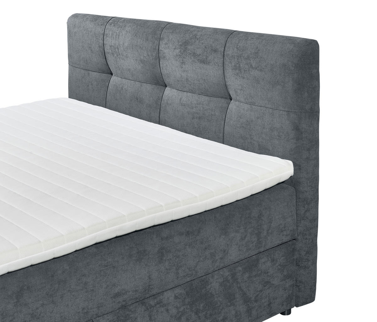 BOXBETT 160/200 cm  Anthrazit  - Anthrazit, Modern, Holzwerkstoff/Kunststoff (160/200cm) - MID.YOU