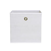 ZLOŽLJIV ZABOJ - bela, Design, tekstil (32/32/32cm) - Carryhome